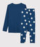 Unisex Starry Ribbed Pyjamas MAJOR blue/ECUME white