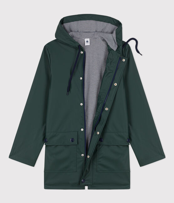 Iconic Recycled Fabric and Organic Cotton Raincoat SHERWOOD green