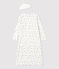 Girls' Princess Velour Nightdress MARSHMALLOW white/ARGENT grey