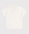 Babies' short-sleeved plain cotton polo shirt MARSHMALLOW white