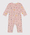 Babies' printed cotton footless pyjama suit SALINE pink/MULTICO white