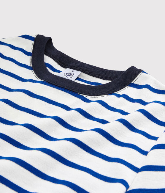 Women's Iconic Round Neck T-Shirt MARSHMALLOW white/SURF blue