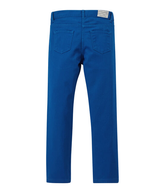 Girls' coloured denim trousers PERSE blue