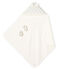 Unisex Babies' Square Bath Towel and Bootees in Terry and Rib Knit MARSHMALLOW white/SCULPTURE grey/MULTICO