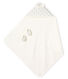 Unisex Babies' Square Bath Towel and Bootees in Terry and Rib Knit