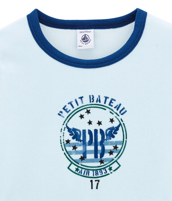 Little boy's pyjamas LIMOGES blue/MULTICO white
