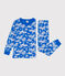 Children's Printed Cotton Pyjamas FUJI /MARSHMALLOW