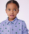 Children's cotton jumpsuit printed with hearts purple/multicolor