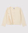 Girls' Cotton Cardigan AVALANCHE Ecru
