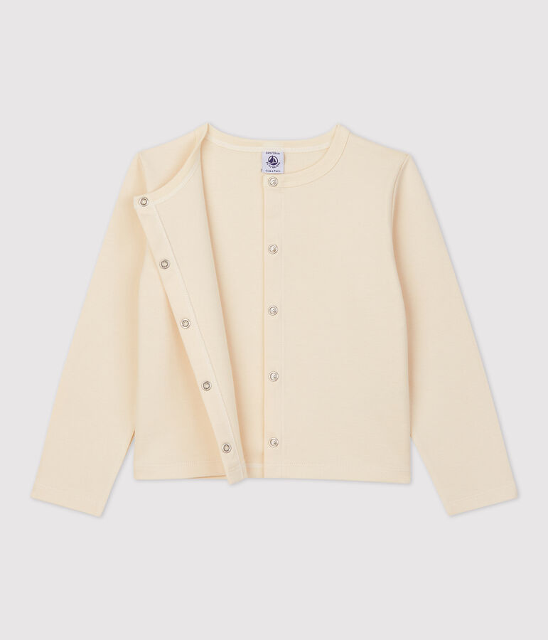 Girls' Cotton Cardigan Ecru