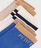 3 pairs of children's stripy cotton socks multicolor