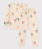 Children's Unisex Glow in the Dark Fleece Pyjamas AVALANCHE white/MULTICO