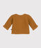 Babies' Moss Stitch Knit Cardigan CUIVRE brown