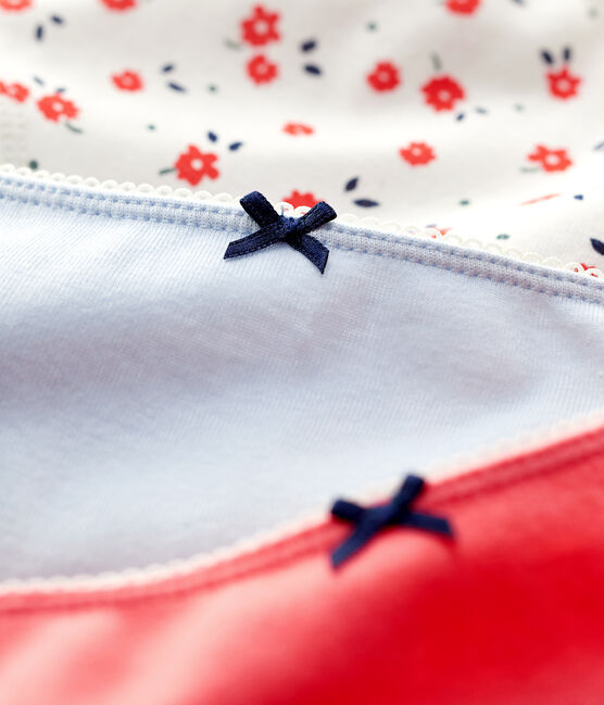 Girls' Floral Print Organic Cotton Hipsters - 3-Pack variante 1