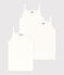 Girls' Mini Heart Patterned Cotton Strappy Vests - 3-Pack variante 1