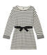 Girl's striped double knit dress