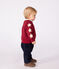 Babies' soft, warm, star-patterned cotton sweatshirt AMARANTE