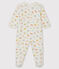 Babies' Fleece Sleepsuit MARSHMALLOW white/MULTICO white