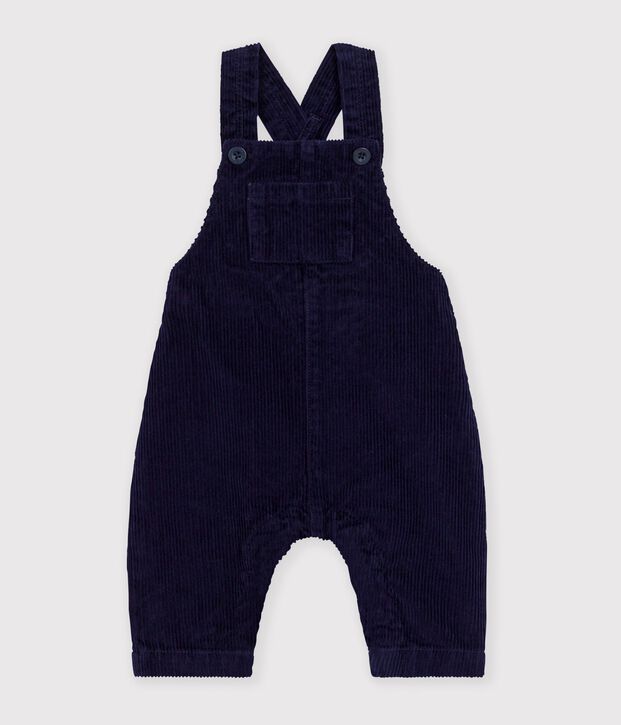 Babies' long-leg dungarees in plain corduroy SOIR