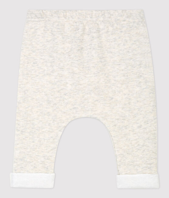 Babies' Marled Grey Organic Cotton Jersey Trousers MONTELIMAR CHINE beige