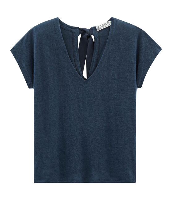 Women's short-sleeved linen t-shirt HADDOCK