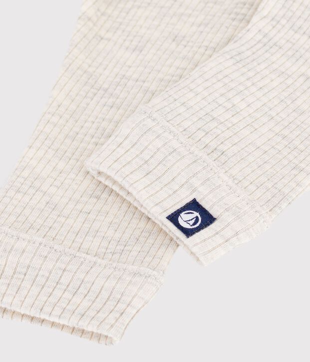 Babies' plain cotton leggings MONTELIMAR CHINE