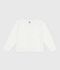 Children's plain cotton cardigan white