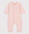 Babies' Plain Organic Tube Knit Long Playsuit SALINE pink