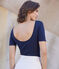 Women's Cotton and Elastane Bodysuit SMOKING blue