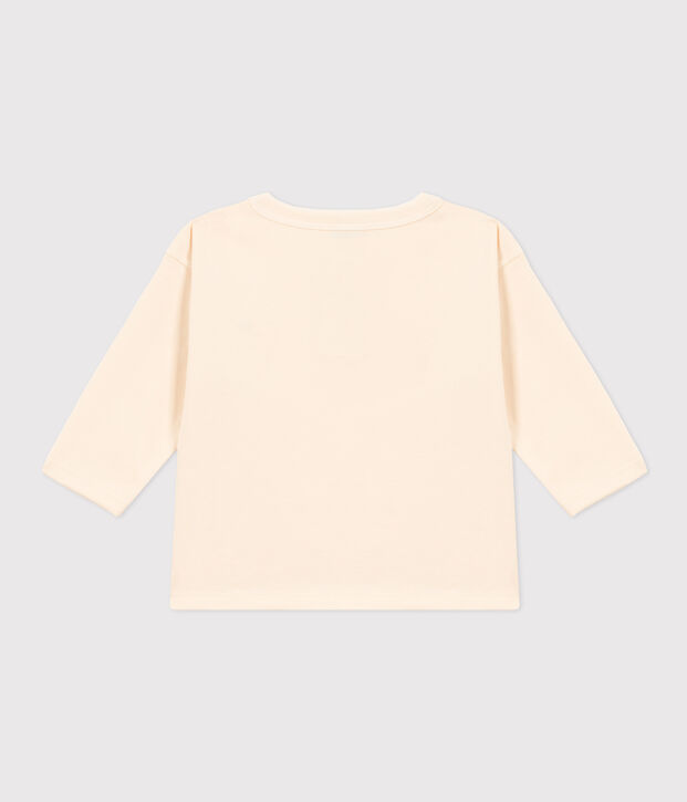 Babies' Long-Sleeved Jersey T-Shirt Ecru