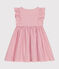 Babies' Short-Sleeved Poplin Dress pink/pink