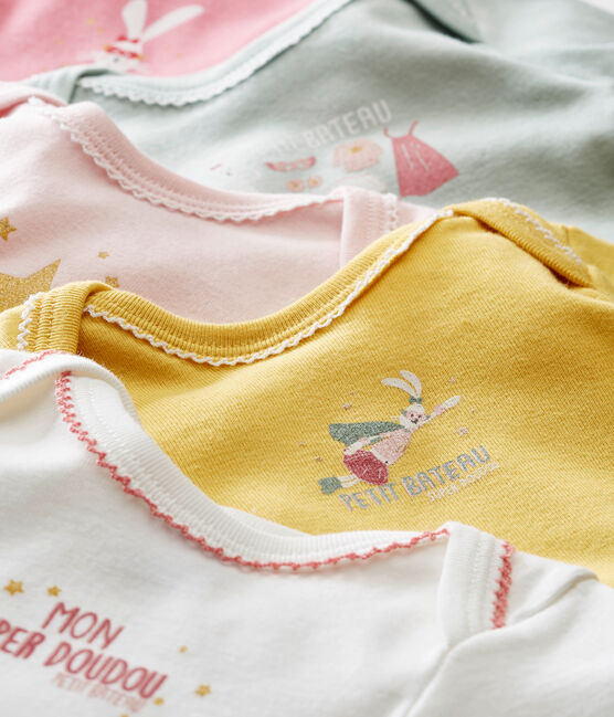 Set of 5 baby girl's long sleeved bodies variante 1