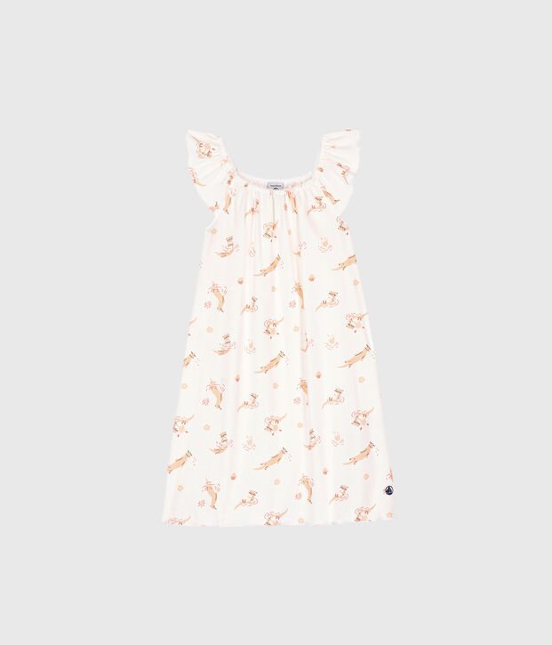 Chemise de nuit &agrave; manches courtes white/orange/multicolor