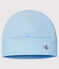 Babies' Organic Cotton Velour Bonnet TOUDOU blue