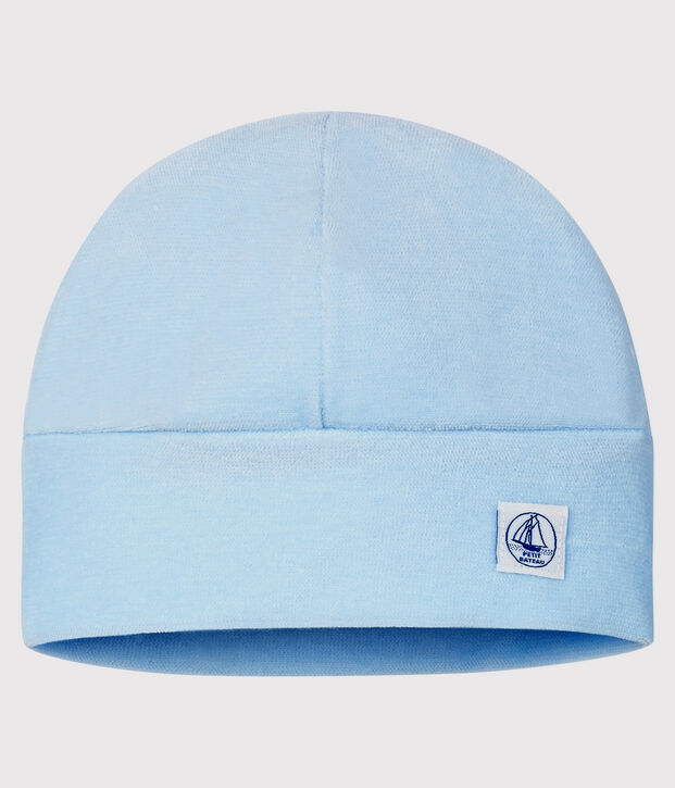 Newborn Babies' Organic Cotton Velour Bonnet TOUDOU