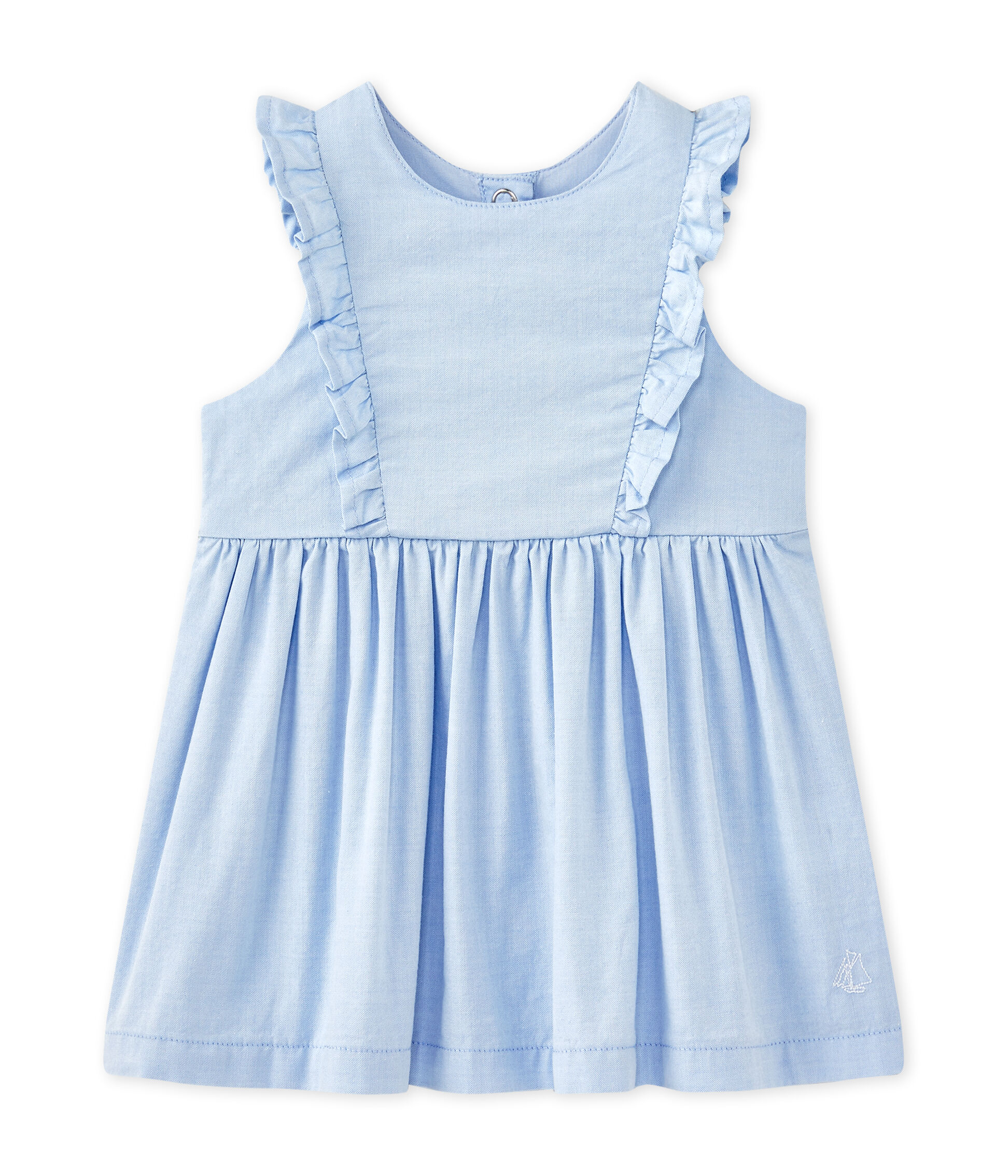 Plain blue shop dress girl