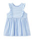 Baby girl's plain ruffled dress