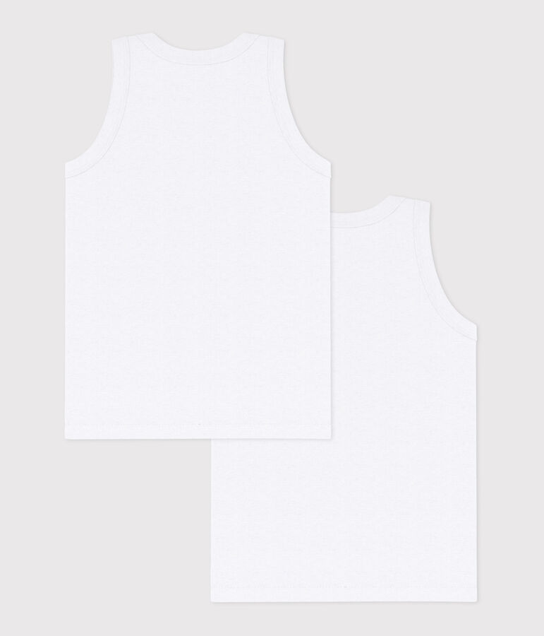 Boys' White Vests - 2-Pack variante 1