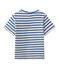 Baby boy's striped short-sleeved T-shirt FETA white/PERSE blue