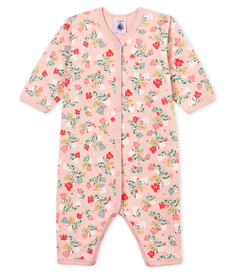 Baby Girls' Soft Footless Sleepsuit pink/multicolor