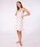 Women's cotton babydoll nightdress white/red