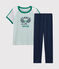 Boys' Short-sleeved Pyjamas MARSHMALLOW white/MULTICO white