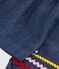 Girls' long-sleeved plain denim blouse blue