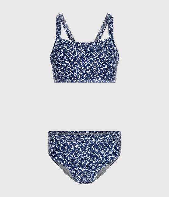 Girls' Two-Piece Printed Swimsuit INCOGNITO /MARSHMALLOW