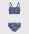 Girls' Two-Piece Printed Swimsuit INCOGNITO /MARSHMALLOW