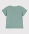 Babies' short-sleeved plain cotton T-shirt PAUL green