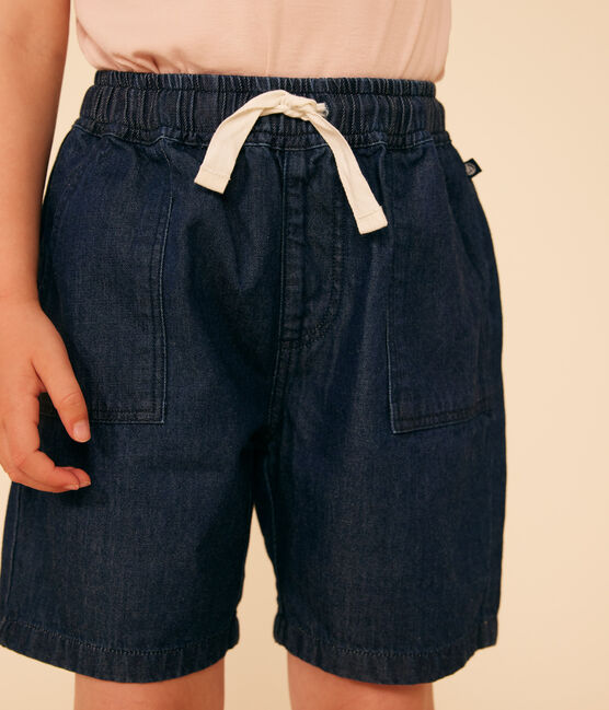 Girls' Light Denim Shorts DENIM blue