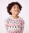 Children's Christmas pyjamas in printed fleece Ecru/multicolor