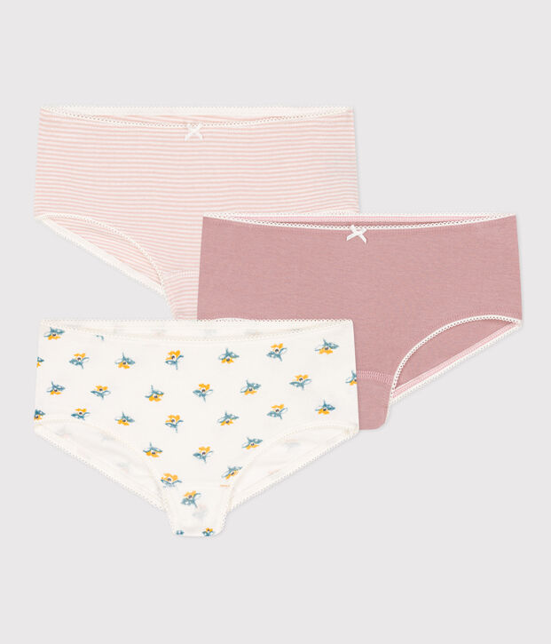 Girls' Floral Cotton Hipsters - 3-Pack multicolor