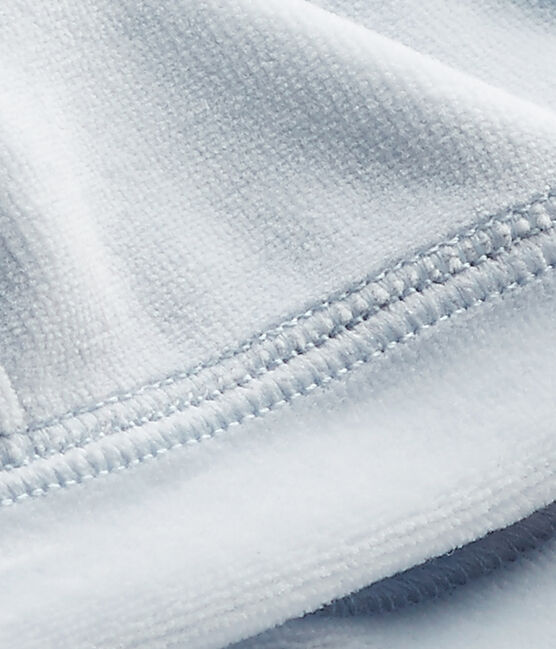 Newborn baby's unisex velours beanie cap FRAICHEUR blue